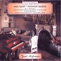 Oleg Kagan Sviatoslav Richter W A Mozart Sonata for violin and piano, K 378 and K,379 L Beethoven Sonata No 4 for violin and piano, Op 23 артикул 521b.