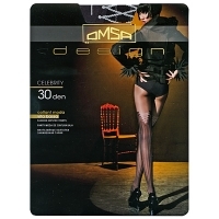 Колготки фантазийные Omsa "Celebrity 30" Nero (черные), размер 4 артикул 392b.